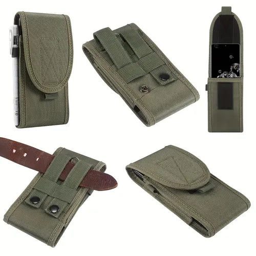 Military Texture Strong Wear-resistant Nylon Mobile Phone Bag Wear Belt Fanny Pack Camouflage Tactics Dual Use Hanging Bag Sports Fanny Pack