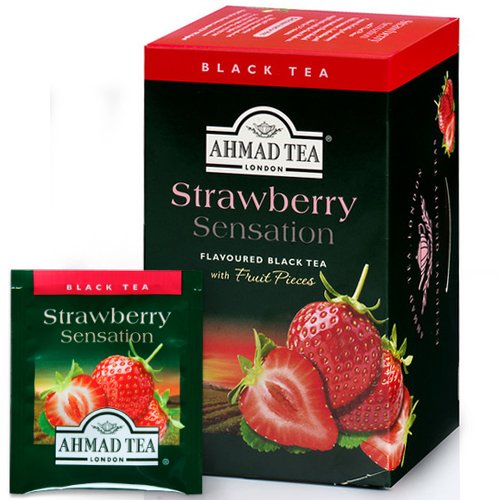 Ahmad Black Fruit Tea. Strawberry Sensation 20bags