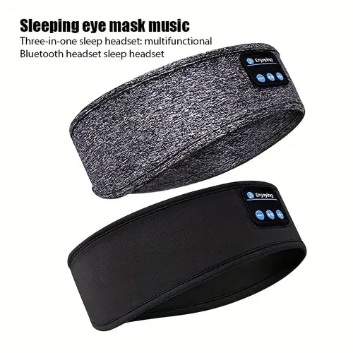 Wireless BT 5.0 Earphones Sleeping Eye Mask Music Player/Sports Headband Travel Sweatband Headset Speakers Headset