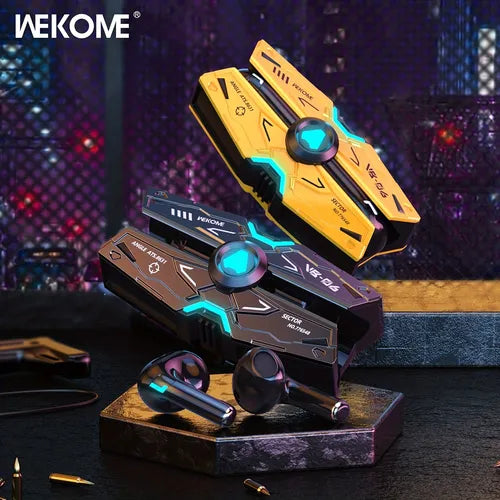 WEKOME Cyberpunk-style Wireless Earphones With Finger Touch Control Function, Suitable For Music, Gaming, And Sports Enthusiasts, A Cool Gift.