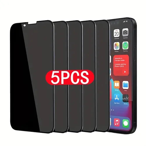 5PCS Tempered Privacy Glass Protective Film Phone Screen Protector For Iphone 11 Pro/12/13/14 Plus/X/XS MAX/XR