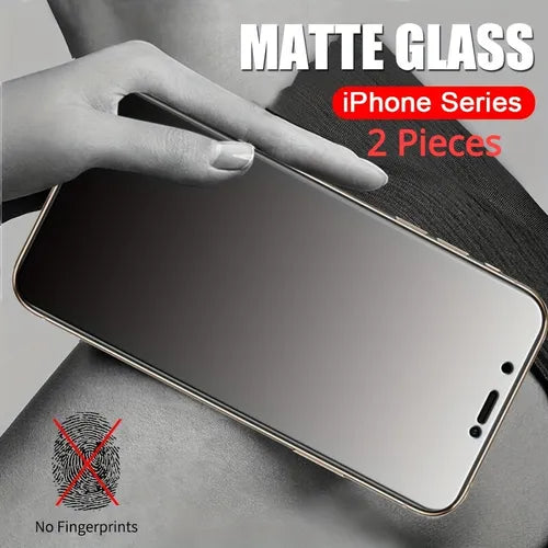 2 Pcs Screen Protector Matte Tempered Glass Phone Screen Protector Film For IPhone 14 13 12 XS MAX XR X 11 Pro Max 8 7 Plus SE 2020