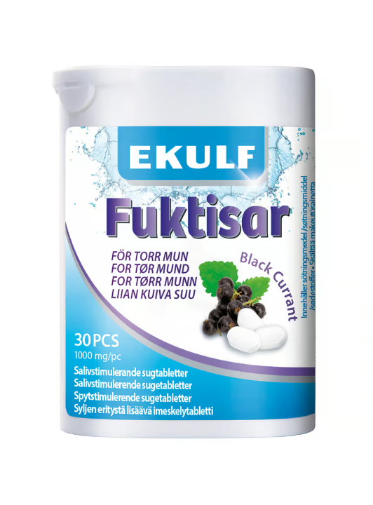 EKULF Fuktisar Black Currant 30 lozenges