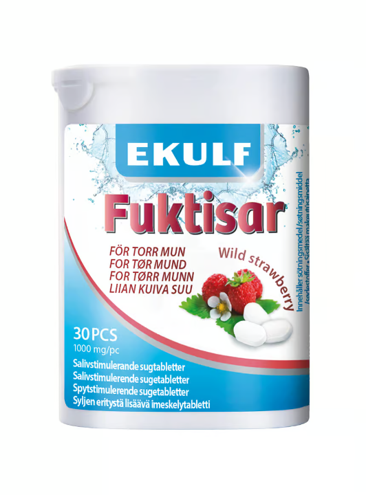 Ekulf Fuktisar Wild Strawberry 30 lozenges