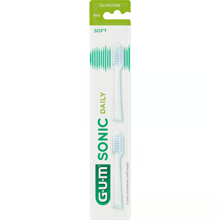 GUM Sonic Daily Refills White 2pcs