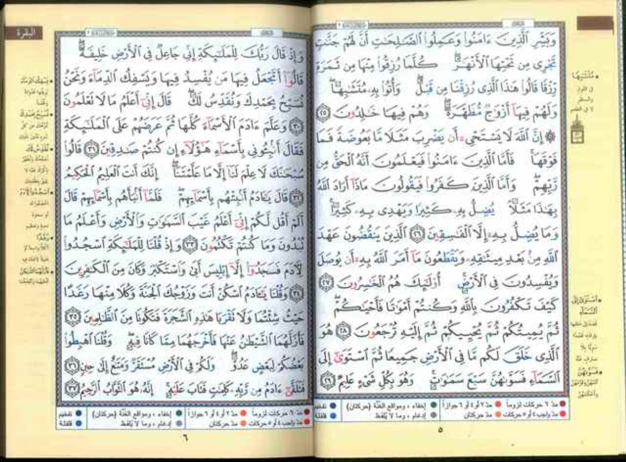 Tajweed Quran - Color coded Arabic Medium Deluxe 20*15cm